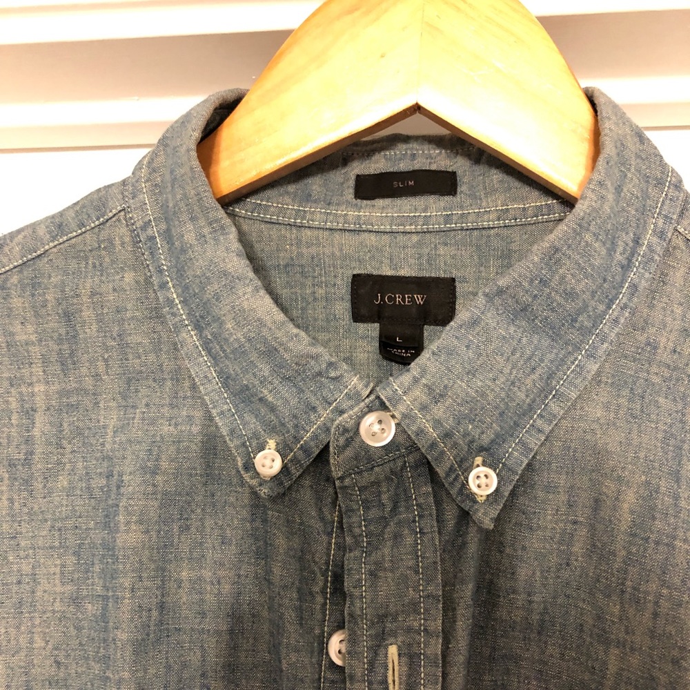 J. Crew Chambray Button Down - Large